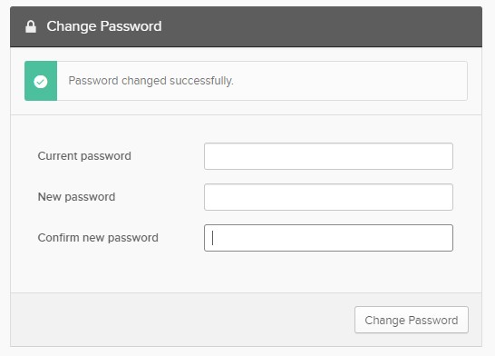 My Wisconsin ID Change Password Successfully Screen