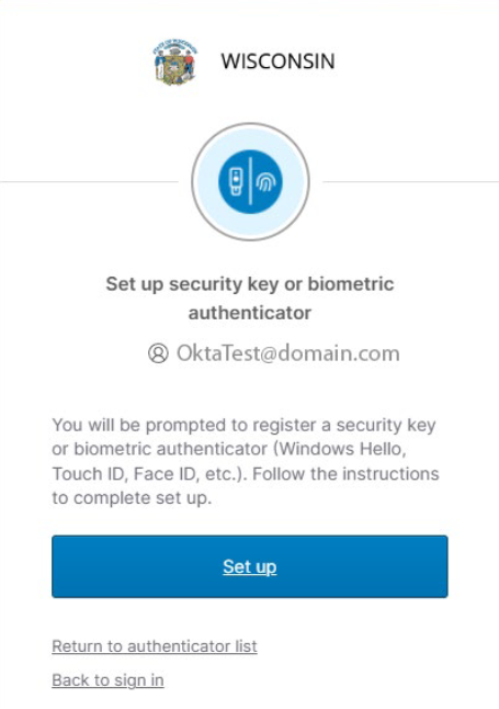 My Wisconsin ID Sign Up Screen