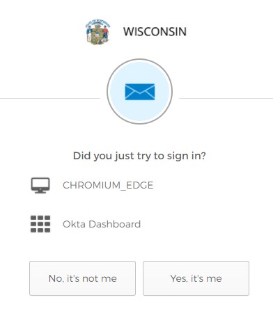 My Wisconsin ID Did you just try to sign in Screen