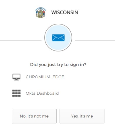 My Wisconsin ID Did you just try to sign in Screen