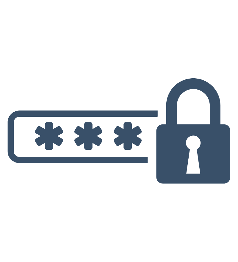 Lock with password code icon